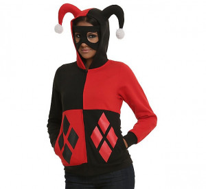 Hoodie from DC Comics with a Harley Quinn costume design