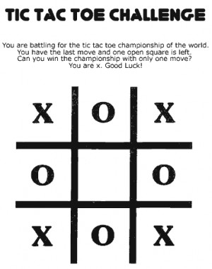 Tic Tac Toe for blondes