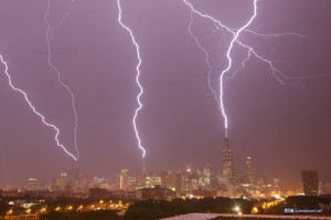 Lightning Strikes Willis Tower