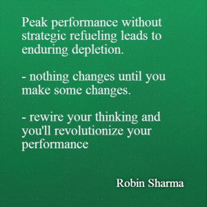 Peak performance without strategic refueling leads to enduring ...
