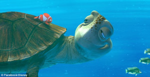 ride: The Disney film Finding Nemo features a surf-cultured sea turtle ...