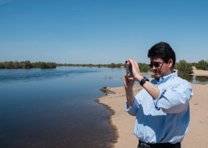 Deputy Interior Secretary Mike Connor at the San Luis Bridge, March 28 ...
