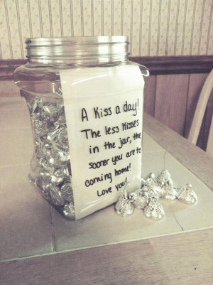 Fill a jar with Hershey’s kisses for a cute countdown gift.