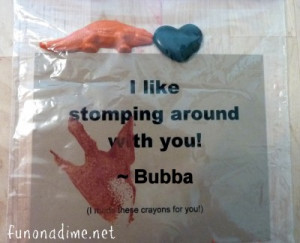 Dinosaur Valentine Sayings Fun sayings on them like,