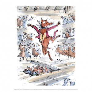 ... most cunning character, Fantastic Mr Fox, illustrated by Quentin Blake