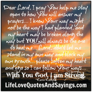 Dear Lord,..