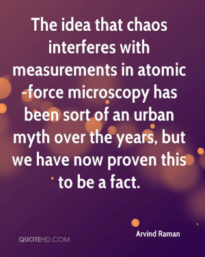 The idea that chaos interferes with measurements in atomic-force ...