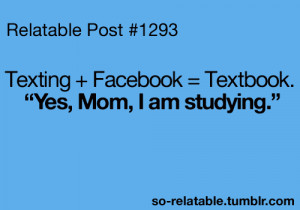 ... quotes texting school study facebook studying relate facebook status