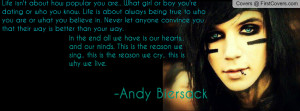 Andy Biersack quote Profile Facebook Covers