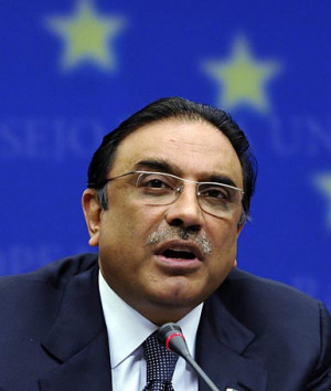 Asif Ali Zardari, Pakistani President, after receiving $100 million in ...