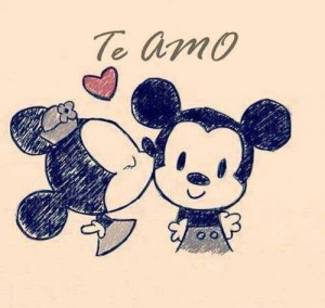 ... quotes #mickey #minnie #love #amor #frases #teamo #i love you #