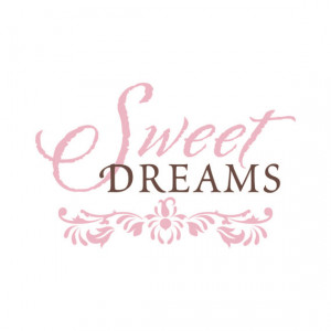 Shabby Chic Baby Quote Decal - Sweet Dreams Vinyl Wall Lettering Decor ...