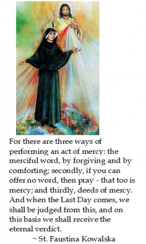 St. Faustina Kowalska on Mercy