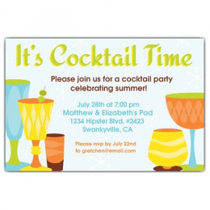 Cocktail Time Party Invitations