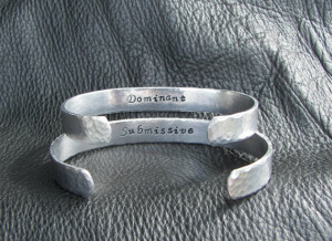 Hand Stamped Cuff Bracelets Inspired By Fifty Shades of Grey Dominant ...