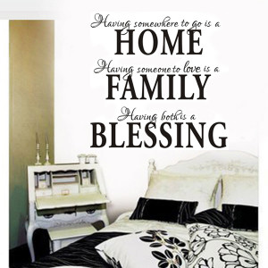 Removable Home Family Blessing Wall Quote Sticker Decals Mural Home ...