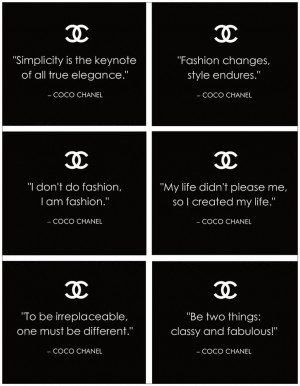 Famous COCO CHANEL Quotes: 10 Sheets of Craft - Scrapbook - Giftwrap ...