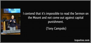 contend that it's impossible to read the Sermon on the Mount and not ...