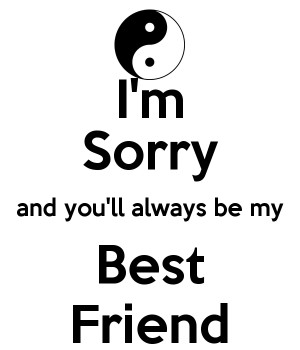 sorry best friend sorry sorry best friend