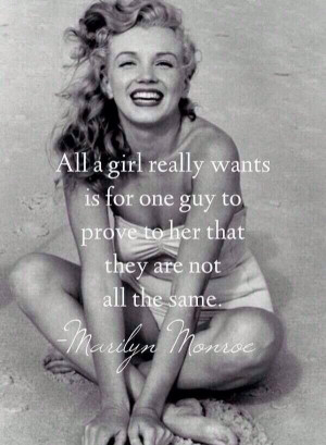 All a girl wants... Did MM really say this? >:~)
