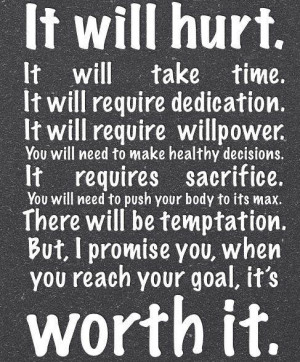Healthy decision. Dedication. Willpower. Fitness CrossFit. Quote.