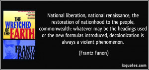 on violence franz fanon summary