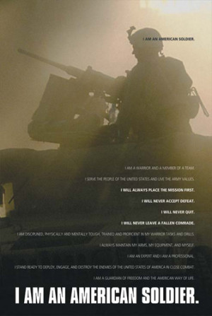 Am An American Soldier (Tank Gunner) Inspirational Poster - American ...