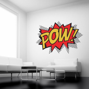 Pow (colour)- Superhero Punch Wall Stickers - Kids