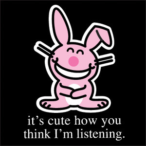 Listening - Happy Bunny Air Freshener
