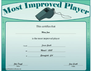 Most Improved Certificate Templates