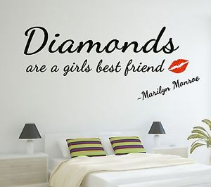 Diamonds-are-a-girls-bestfriend-Wall-Quote-Marilyn-Monroe-Vinyl-Wall ...