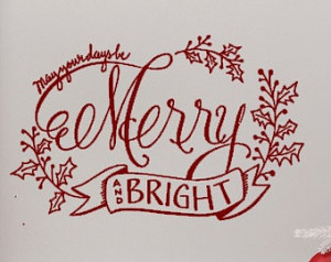 Merry And Bright Chalkboard