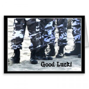 Military Greeting Cards on Good Luck Military Boots Greeting Card ...