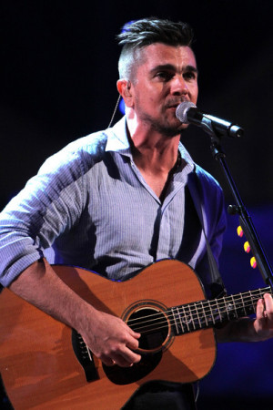 Juanes Juanes performs at the Premios Juventud 2014 Rehearsal at the