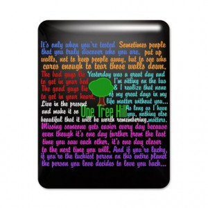One Tree Hill Quotes IPad Case.