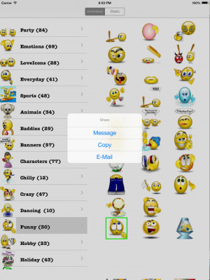 Party Icons & Animated Emoji - iPhone Mobile Analytics and App Store ...