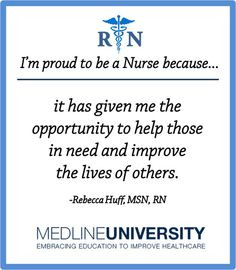 ... Rebecca Huff, MSN, RN #Nurses #Nurse #Quotes #ProudToBeANurse #