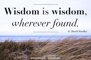 Wisdom is wisdom, wherever found - Curated Quotes