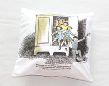 Narnia printed Pillow cover Wardrob e Lucy Edmond Susan Peter One 18 ...