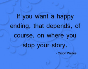 If you want a happy ending … 