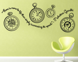 Gandhi quote- pocket watches decal with quote about time from Gandhi ...