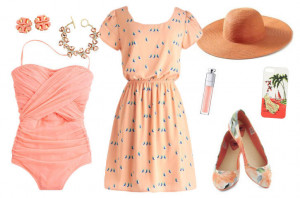 Peach-apricot-coral-color-spring-fashion-summer-clothing