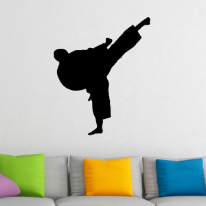 Martial Arts High Kick Karate Kung Fu Wall Sticker 1