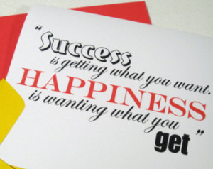 Happiness Is Card - Note - Birthday Retirement - Success Wisdom ...