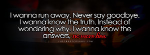 Click to get this i wanna run away never say facebook cover photo