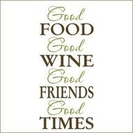 good food good wine decal vinyl stencil decal sticker food wine ...