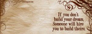 facebook covers quotes about dream