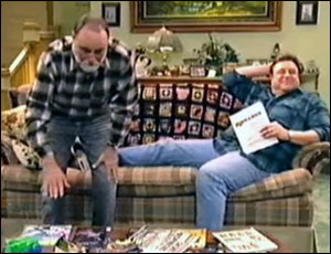 Jerry Nelson and John Goodman on the set of Roseanne as seen on ...