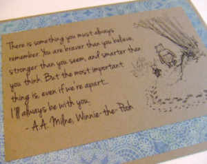 ... Remember - Winnie the Pooh Quote - Classic Piglet and Pooh Note Card