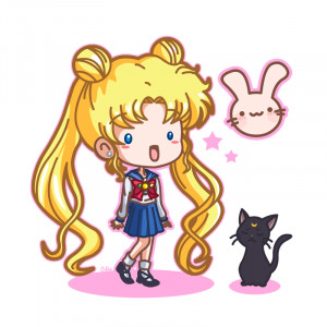 ... hino makoto kino cibia Sailor Moon Crystal Moon Pride random chibi gif